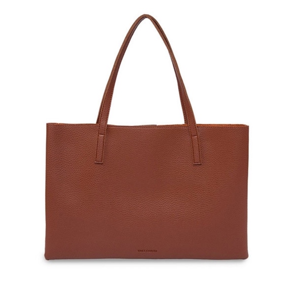 🎉HP🎉 NWOT Vince Camuto Tote Bag Dark Rum Leather - Picture 2 of 8